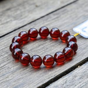 Vòng Hổ Phách Huyết Đỏ 19.5 Ly